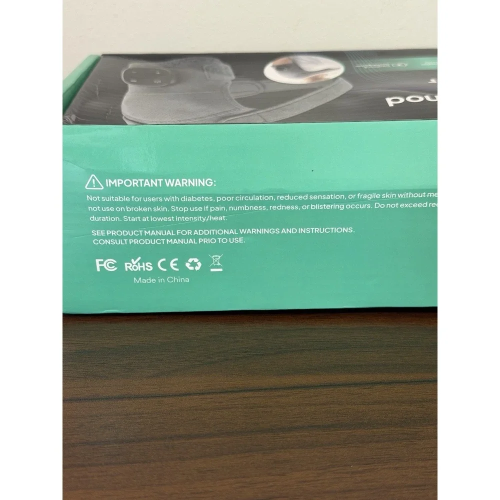 Rejuvacare Shoulder Massager Gray Triple Method Cordless Rechargeable Adjustable